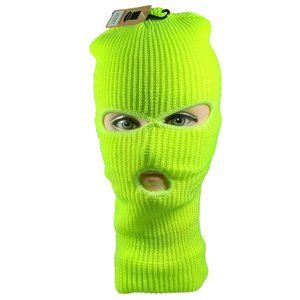 2 For $15 Clearance Sale Neon Yellow 3 Hole Winter Ski Face Mask